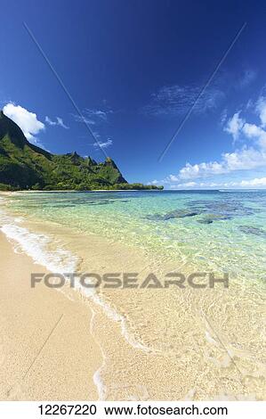 Stock Image - Tunnels Beach; Kauai, Hawaii, United States of America. Fotosearch