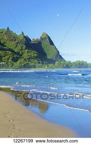 Stock Photo - Tunnels Beach; Kauai, Hawaii, United States of America. Fotosearch