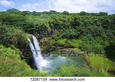 Wailua Falls; Kauai, Hawaii, United States of America View Large Photo Image Stock Photo - Wailua Falls; Kauai, Hawaii, United States of America. Fotosearch