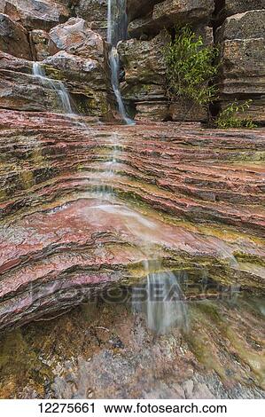 Water flows over a very colourful waterfall in the heart of Toro Toro National Park; Bolivia View Large Photo Image Stock Image - Water flows over a very colourful waterfall in the heart of Toro Toro National Park; Bolivia. Fotosearch