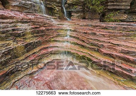 Water flows over a very colourful waterfall in the heart of Toro Toro National Park; Bolivia View Large Photo Image Stock Image - Water flows over a very colourful waterfall in the heart of Toro Toro National Park; Bolivia. Fotosearch