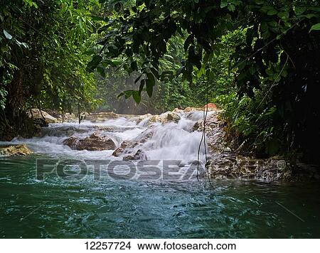 Picture - Waterfall near Kimbe; West New Britain, Papua New Guinea. Fotosearch