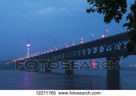 Wuhan bridge and Yangtze River; Wuhan, Hubei province, China View Large Photo Image Stock Photography - Wuhan bridge and Yangtze River; Wuhan, Hubei province, China. Fotosearch
