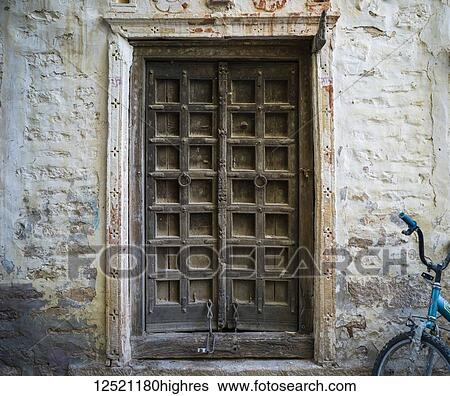 A Weathered Wooden Door Jaisalmer Fort One Of The Largest