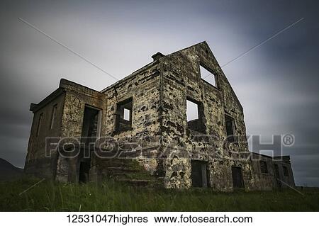 Abandoned house along the coast of the Snaefellsness Peninsula in a long exposure; Iceland View Large Photo Image Stock Photograph - Abandoned house along the coast of the Snaefellsness Peninsula in a long exposure; Iceland. Fotosearch