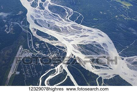 Aerial view of the Talkeetna River; Alaska, United States of America View Large Photo Image Stock Photograph - Aerial view of the Talkeetna River; Alaska, United States of America. Fotosearch