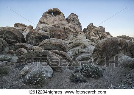 Stock Photograph - Alabama Hills just after sunset; California, United States of America. Fotosearch