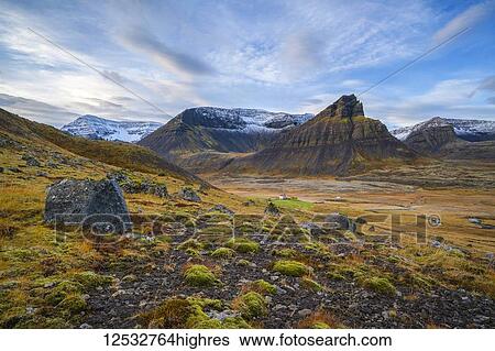 Amazing scenery along a remote section of the West Fjords in beautiful autumn colours; West Fjords, Iceland View Large Photo Image Stock Photograph - Amazing scenery along a remote section of the West Fjords in beautiful autumn colours; West Fjords, Iceland. Fotosearch