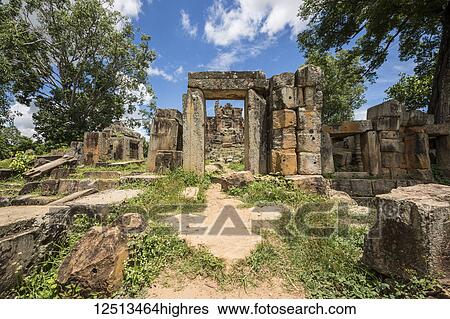 Ancient Angkorian temple at Wat Ek Phnom; Battambang, Cambodia View Large Photo Image Stock Photograph - Ancient Angkorian temple at Wat Ek Phnom; Battambang, Cambodia. Fotosearch