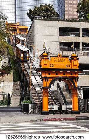 Angels Flight Railway in downtown Los Angeles; Los Angeles, California, United States of America View Large Photo Image Stock Photograph - Angels Flight Railway in downtown Los Angeles; Los Angeles, California, United States of America. Fotosearch