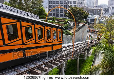 Angels Flight Railway in downtown Los Angeles; Los Angeles, California, United States of America View Large Photo Image Stock Photograph - Angels Flight Railway in downtown Los Angeles; Los Angeles, California, United States of America. Fotosearch