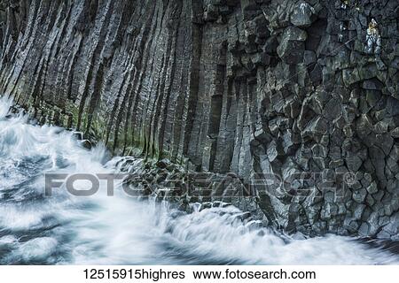 Basalt rock cliffs, Snaefellsnes peninsula, Arnarstapi, Iceland View Large Photo Image Stock Photograph - Basalt rock cliffs, Snaefellsnes peninsula, Arnarstapi, Iceland. Fotosearch