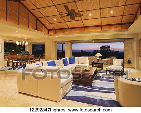 Beautiful Living Room In Luxury Home View Large Photo Image Stock Photograph - Beautiful Living Room In Luxury Home. Fotosearch