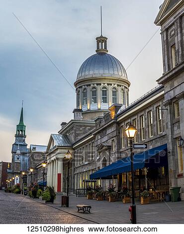 Stock Photograph - Bonsecours Market in Old Montreal; Montreal, Quebec, Canada. Fotosearch