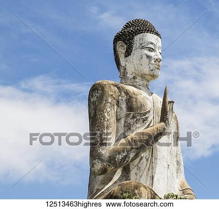 Buddha statue at the modern Wat Ek Phnom; Battambang, Cambodia View Large Photo Image Stock Photograph - Buddha statue at the modern Wat Ek Phnom; Battambang, Cambodia. Fotosearch