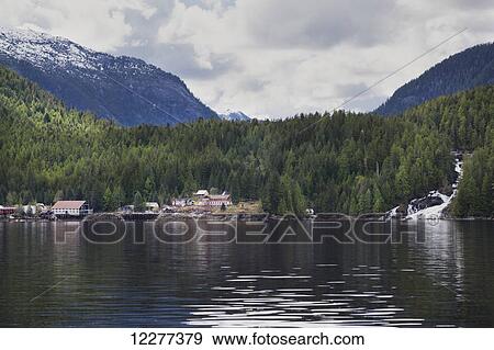 Canada, British Columbia, Inside Passage, Princess Royal Island, Butedale Ghost Town View Large Photo Image Stock Photo - Canada, British Columbia, Inside Passage, Princess Royal Island, Butedale Ghost Town . Fotosearch