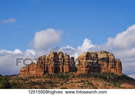 Stock Photograph - Cathedral Rock, located in the Coconino National Forest; Sedona, Arizona, United States of America. Fotosearch