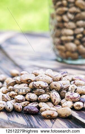 Close-up of Romano beans on a surface and in a jar View Large Photo Image Stock Photograph - Close-up of Romano beans on a surface and in a jar. Fotosearch