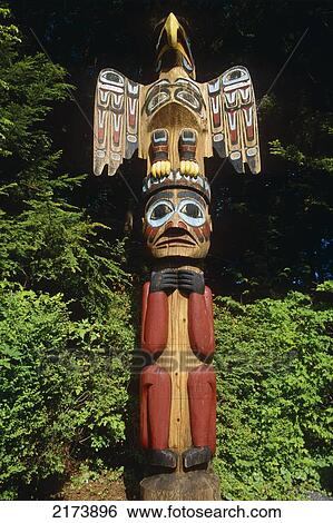 Closeup Of Totem Pole @ Totem Bight State Historical Park, Ketchikan Alaska, Se Summer View Large Photo Image Stock Photograph - Closeup Of Totem Pole @ Totem Bight State Historical Park, Ketchikan Alaska, Se Summer. Fotosearch