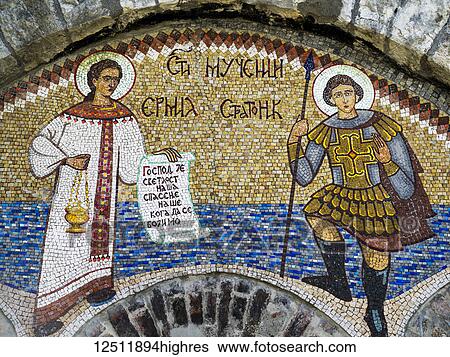 Colourful artwork in Saint Petka's Chapel located in the Belgrade Fortress; Belgrade, Vojvodina, Serbia View Large Photo Image Stock Photograph - Colourful artwork in Saint Petka's Chapel located in the Belgrade Fortress; Belgrade, Vojvodina, Serbia. Fotosearch