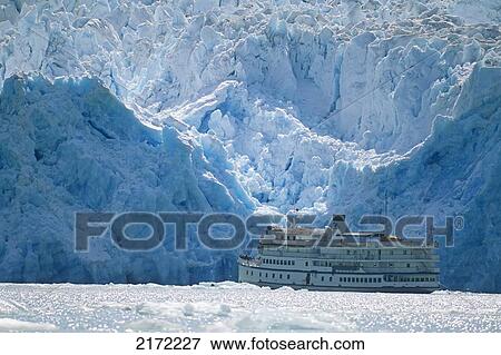 Cruiseship Up Close To Sawyer Glacier Southeast Ak/Nspirit Of 98 View Large Photo Image Stock Photo - Cruiseship Up Close To Sawyer Glacier Southeast Ak/Nspirit Of 98. Fotosearch