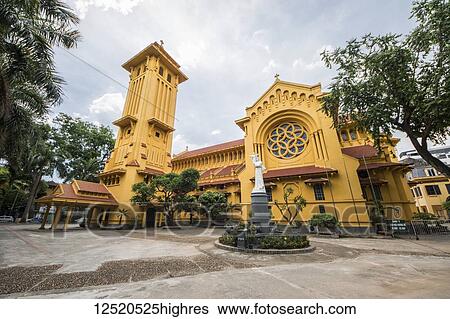 Stock Photograph - Cua Bac Catholic Church; Hanoi, Hanoi, Vietnam. Fotosearch