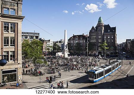 Dam square; Amsterdam, Netherlands View Large Photo Image Stock Image - Dam square; Amsterdam, Netherlands. Fotosearch