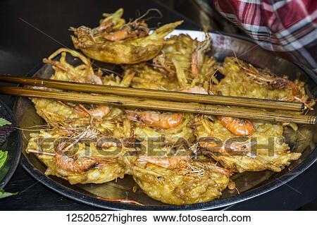 Deep fried shrimp cakes; Hanoi, Hanoi, Vietnam View Large Photo Image Stock Photograph - Deep fried shrimp cakes; Hanoi, Hanoi, Vietnam. Fotosearch