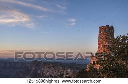 Desert View Watchtower on the East side of the Grand Canyon National Park; Arizona, United States of America View Large Photo Image Stock Photograph - Desert View Watchtower on the East side of the Grand Canyon National Park; Arizona, United States of America. Fotosearch