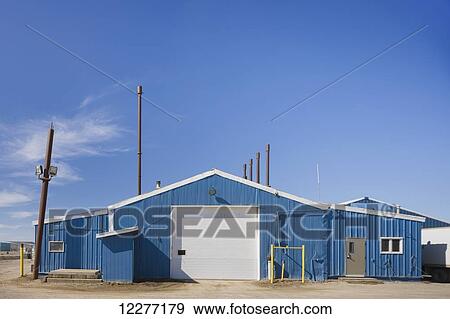 Electrical power plant building, Prudhoe Bay, Arctic Alaska, USA, Summer View Large Photo Image Stock Photo - Electrical power plant building, Prudhoe Bay, Arctic Alaska, USA, Summer. Fotosearch