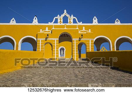 Entrance, Convent of San Antonio de Padua, completed in 1561; Izamal, Yucatan, Mexico View Large Photo Image Stock Photograph - Entrance, Convent of San Antonio de Padua, completed in 1561; Izamal, Yucatan, Mexico. Fotosearch