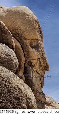 Stock Photograph - Face Rock, Joshua Tree National Park, California, United States of America. Fotosearch
