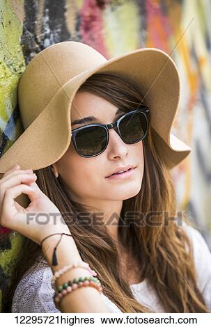 Stock Photograph - Fashion Lifestyle, Portrait Of Beautiful Young Woman. Fotosearch