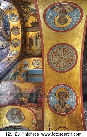 Fresco paintings, St. George's (Yuriev) Monastery; Veliky Novgorod, Novgorod Oblast, Russia View Large Photo Image Stock Photograph - Fresco paintings, St. George's (Yuriev) Monastery; Veliky Novgorod, Novgorod Oblast, Russia. Fotosearch