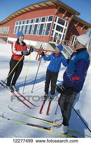 Friends gather outside the Birch Hill Nordic Ski Center, Birch Hill Recreation Area in Fairbanks, Alaska View Large Photo Image Stock Photo - Friends gather outside the Birch Hill Nordic Ski Center, Birch Hill Recreation Area in Fairbanks, Alaska . Fotosearch