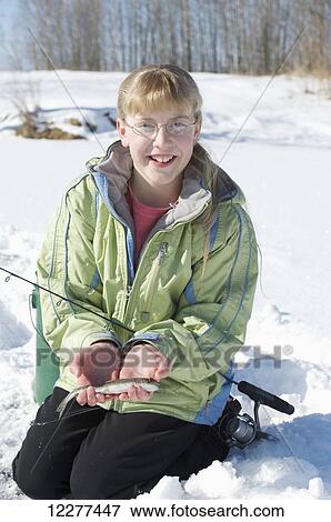 Girl ice fishing on Matanuska Lake in the Matanuska Valley north of Anchorage, Southcentral Alaska View Large Photo Image Stock Photo - Girl ice fishing on Matanuska Lake in the Matanuska Valley north of Anchorage, Southcentral Alaska. Fotosearch