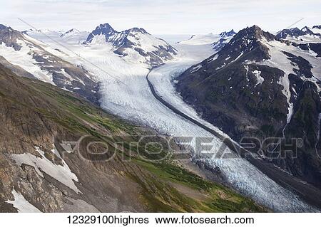 Stock Photograph - Glacier in the Kenai Mountains, Kachemak State Park; Alaska, United States of America. Fotosearch