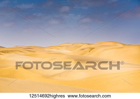 Golden sand dunes in the Namibia desert; Sossusvlei, Hardap Region, Namibia View Large Photo Image Stock Photograph - Golden sand dunes in the Namibia desert; Sossusvlei, Hardap Region, Namibia. Fotosearch
