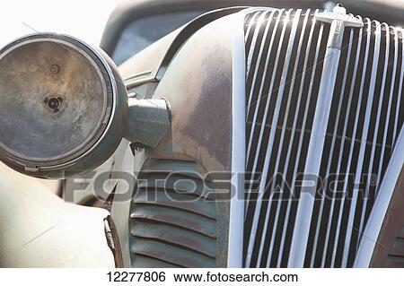 Grill of old car; Saskatchewan, Canada View Large Photo Image Stock Photograph - Grill of old car; Saskatchewan, Canada. Fotosearch