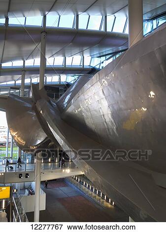 Heathrow airport, Slipstream sculpture in Terminal 2; London, England View Large Photo Image Stock Photo - Heathrow airport, Slipstream sculpture in Terminal 2; London, England. Fotosearch