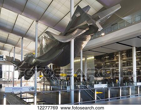 Heathrow airport, Slipstream sculpture in Terminal 2; London, England View Large Photo Image Stock Photo - Heathrow airport, Slipstream sculpture in Terminal 2; London, England. Fotosearch