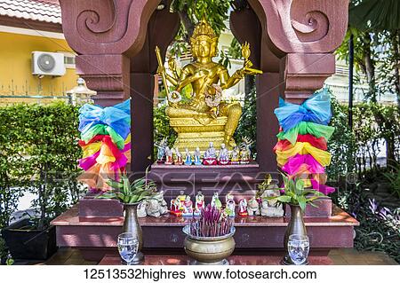 Stock Photograph - Hindu altar; Siem Reap, Cambodia. Fotosearch