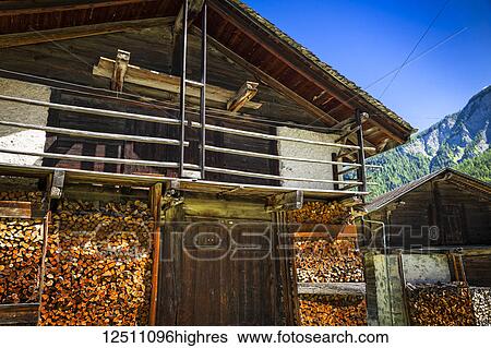 Historic wooden buildings at village of Praz de Fort, Swiss Val Ferret, Alps; Praz de Fort, Val Ferret, Switzerland View Large Photo Image Stock Photograph - Historic wooden buildings at village of Praz de Fort, Swiss Val Ferret, Alps; Praz de Fort, Val Ferret, Switzerland. Fotosearch