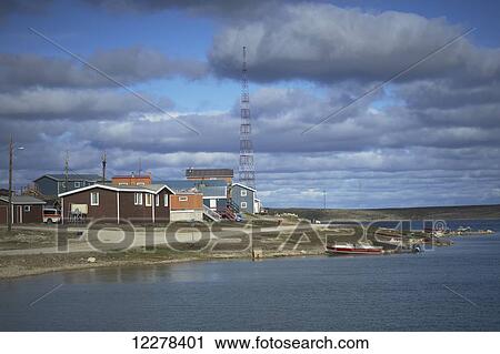 Houses and boats along the shore; Cambridge Bay, Nunavut, Canada View Large Photo Image Stock Image - Houses and boats along the shore; Cambridge Bay, Nunavut, Canada. Fotosearch