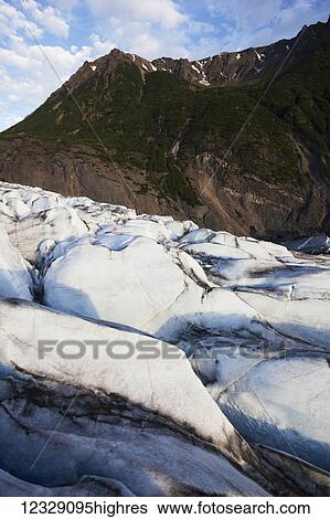 Stock Photograph - Ice and snow along the coastline of Kachemak Bay State Park; Alaska, United States of America. Fotosearch