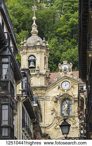 Iglesia de Santa Maria, 18th century; San Sebastian, Donostia, Spain View Large Photo Image Stock Photograph - Iglesia de Santa Maria, 18th century; San Sebastian, Donostia, Spain. Fotosearch