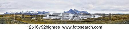 Jokulsarlon, a glacier fed lake at magic hour, Vatnajokull National Park; Iceland View Large Photo Image Stock Photograph - Jokulsarlon, a glacier fed lake at magic hour, Vatnajokull National Park; Iceland. Fotosearch