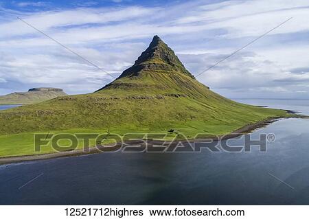 Stock Photograph - Kirkjufell mountain on the Snaefellsnes Peninsula; Iceland. Fotosearch