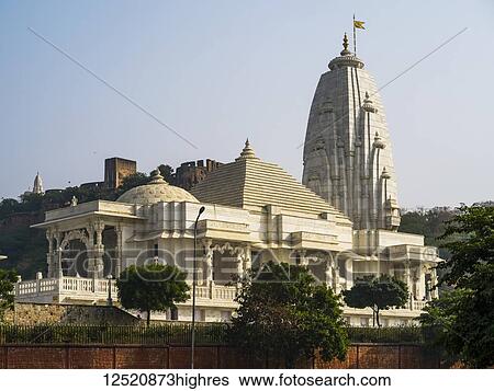 Stock Photograph - Lakshmi Narayan Temple; Jaipur, Rajasthan, India. Fotosearch