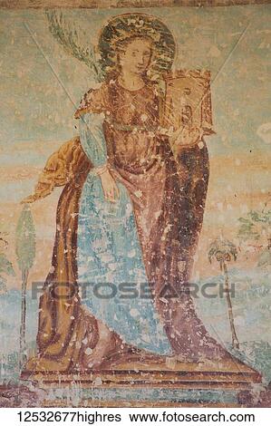 Late 16th century mural, Convent of San Antonio de Padua, completed in 1561; Izamal, Yucatan, Mexico View Large Photo Image Stock Photograph - Late 16th century mural, Convent of San Antonio de Padua, completed in 1561; Izamal, Yucatan, Mexico. Fotosearch